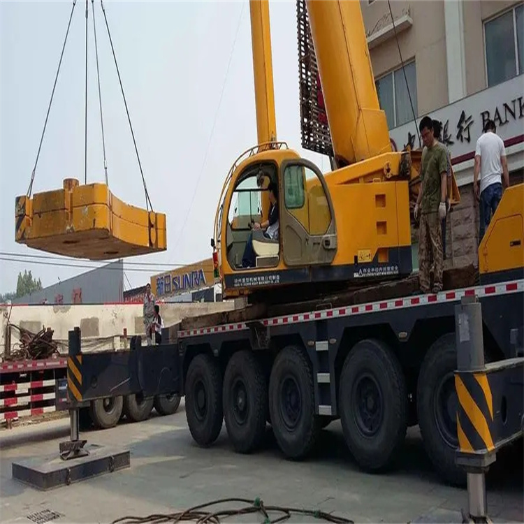 玉环当地吊车出租|机器吊装|75吨|工厂搬迁服务